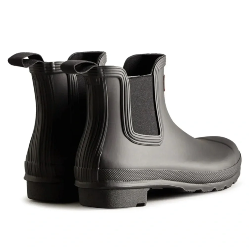 Hunter Classic Black Ankle Boots - Picture 2 of 7